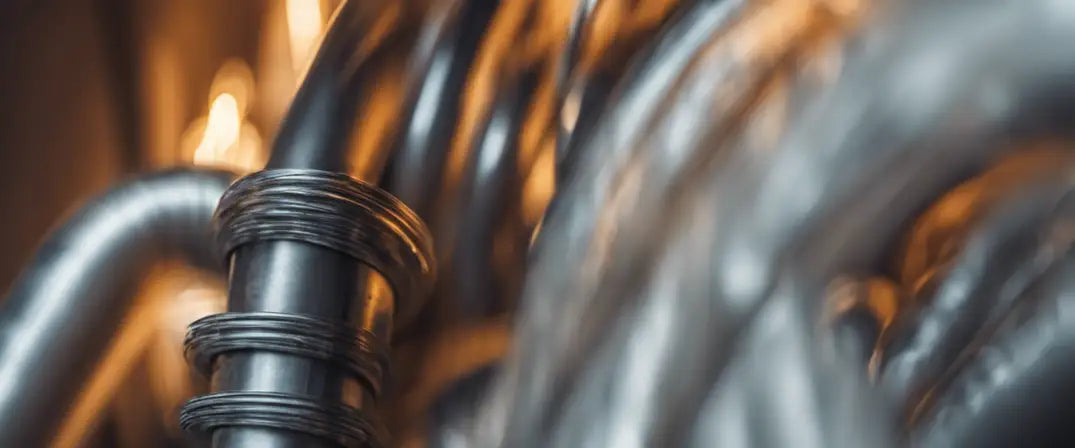 Coiled black cables with metallic connectors for cold climate homes insulation use.