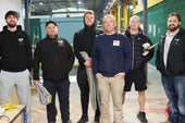 Six men in trace heating training at Constructioncrew Limited facility