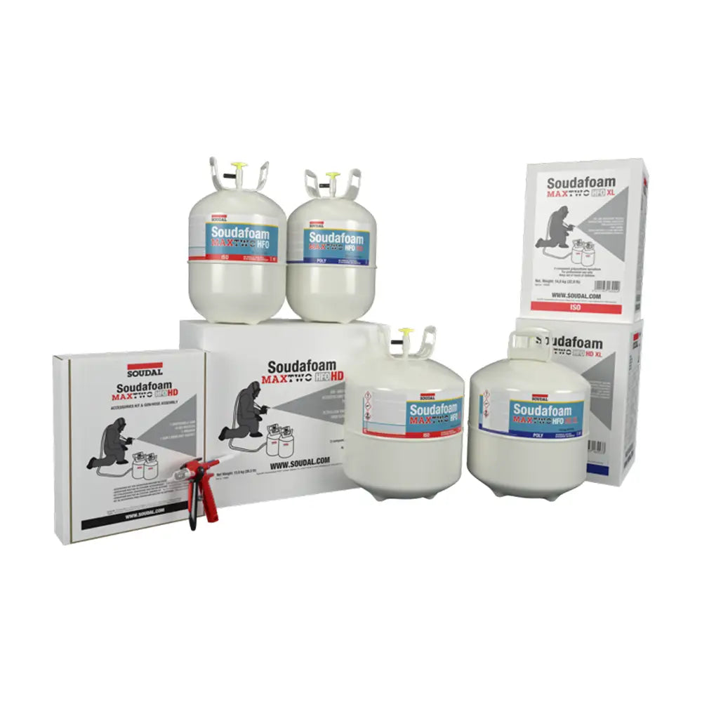 Box quantities, efficient thermal insulation, froth-pak alternative, gun and hose, maxtwo