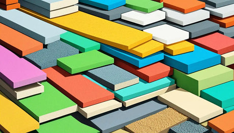 Colorful collection of books on insulation materials and energy efficiency strategies.