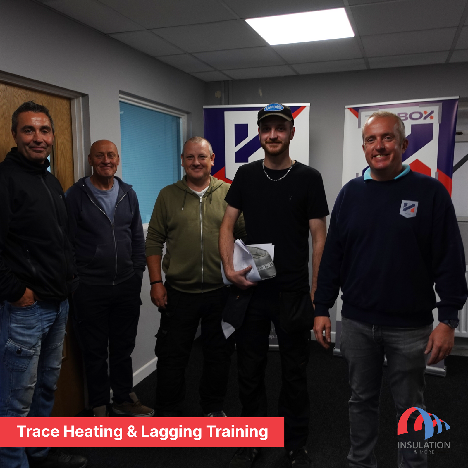 Insulation & More team completing trace heating and lagging training with Thermal Clad Ltd