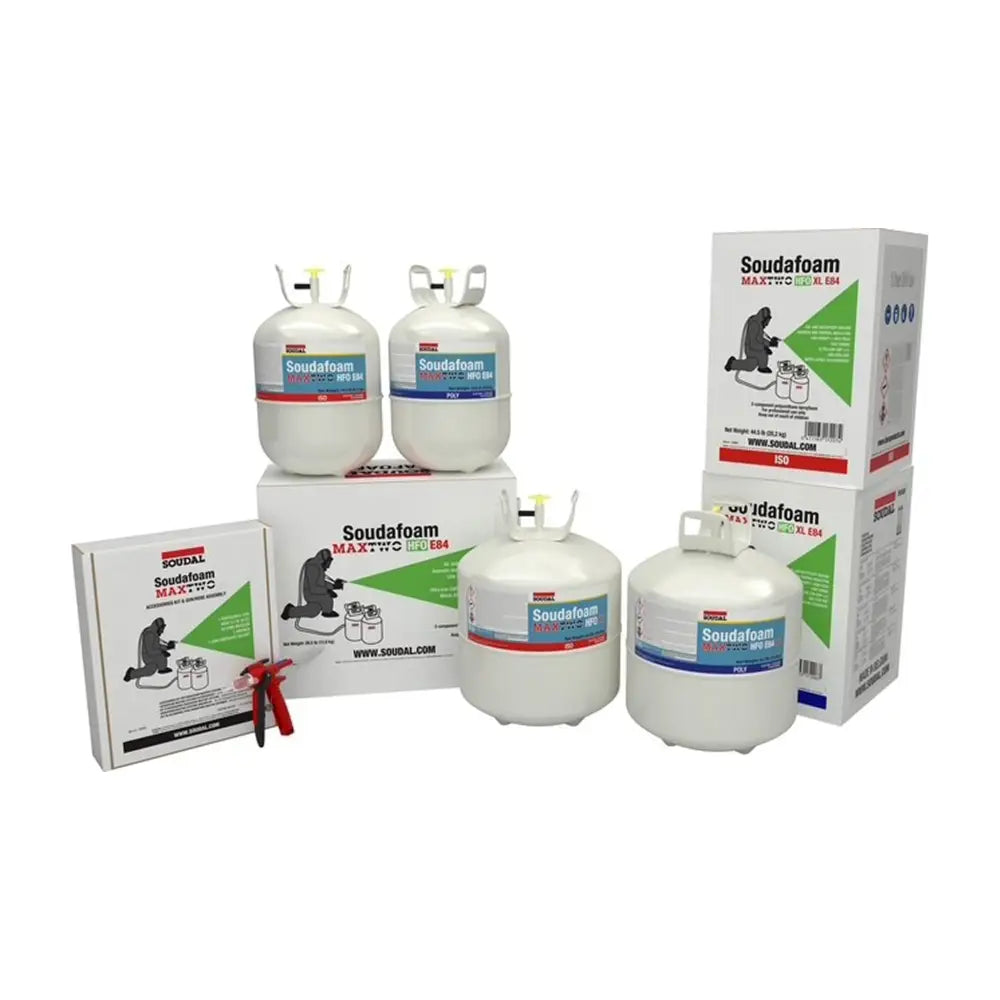 Image of Soudal Soudafoam MaxTwo spray foam insulation kits for professional use