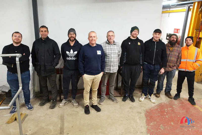 AWT team attending practical trace heating training at Insulation and More