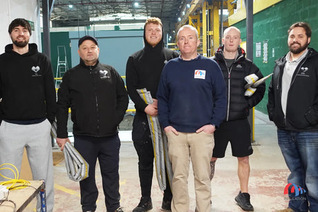 Six men in trace heating training at Constructioncrew Limited facility