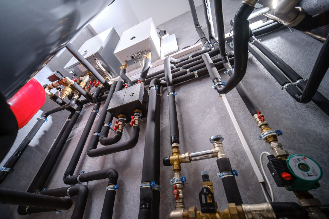 Heating and hot water pipe insulation materials