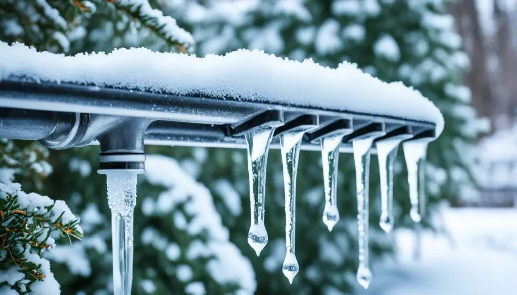 Frozen pipes in winter