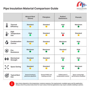 Rockwool Foil Faced Pipe Insulation/Pipe Lagging (1m)
