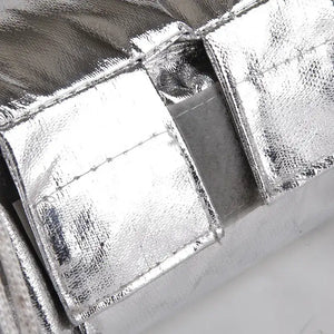 An insulated valve jacket manufactured by Insulation & More in silver foil