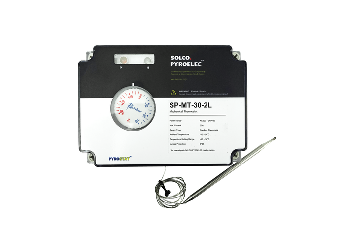 Solco Pyroelec SP-MT-30-2L mechanical temperature controller with capillary probe sensor
