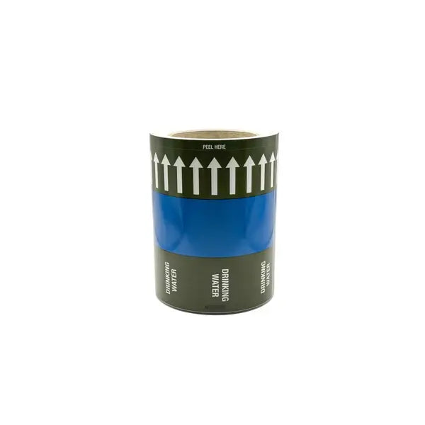 Pipemark 150mm x 33m Pipeline Identification Flow Direction Self Adhesive Label Indoor