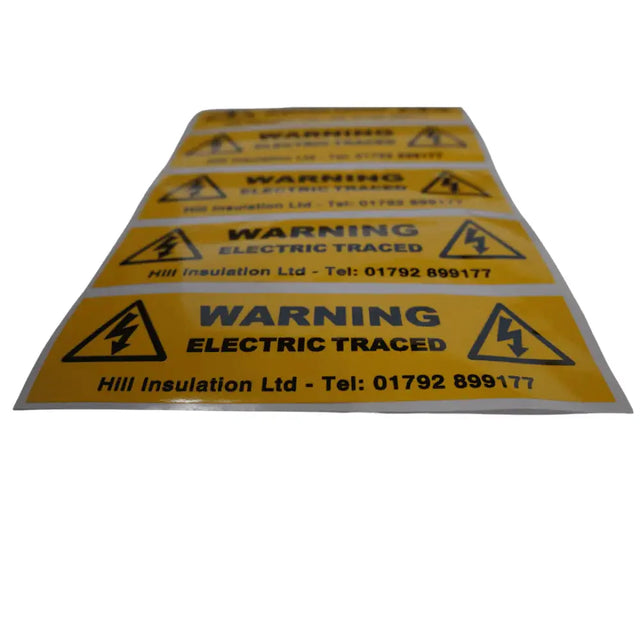 Trace Heating Labels Pack of 10 - Essential Warning Signs – Insulation ...