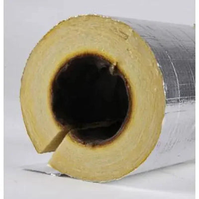Isover foil faced fibreglass pipe insulation in 1.2 metre sections