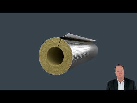 Rockwool (Paroc) Foil Faced Pipe Insulation/Pipe Lagging (1m)